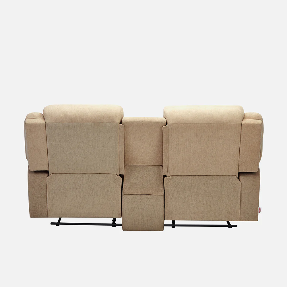Avalon Twin Iconic Beige Fabric Recliner 2 Seater - Image 12