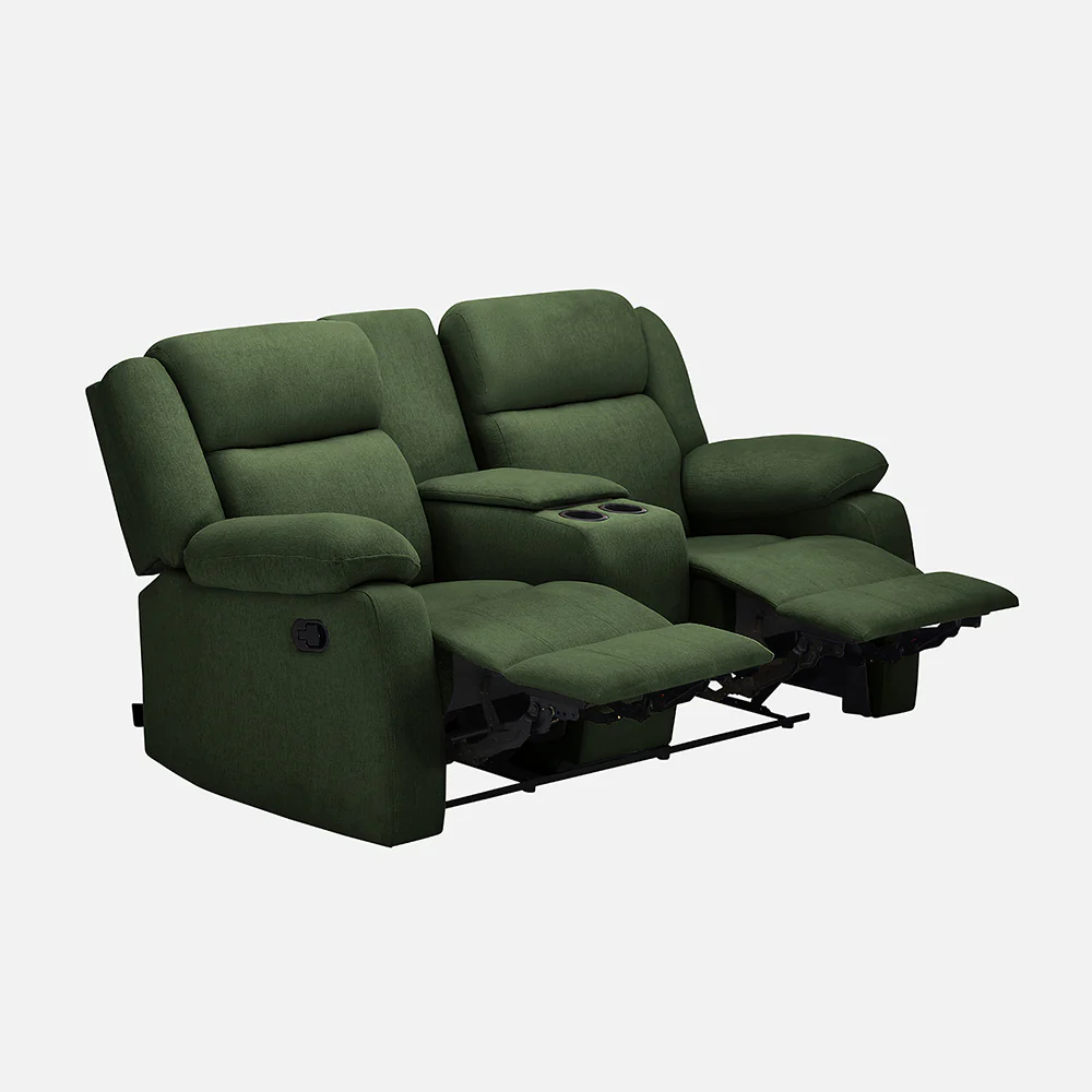 Avalon Twin Sap Green Fabric Recliner 2 Seater - Image 5