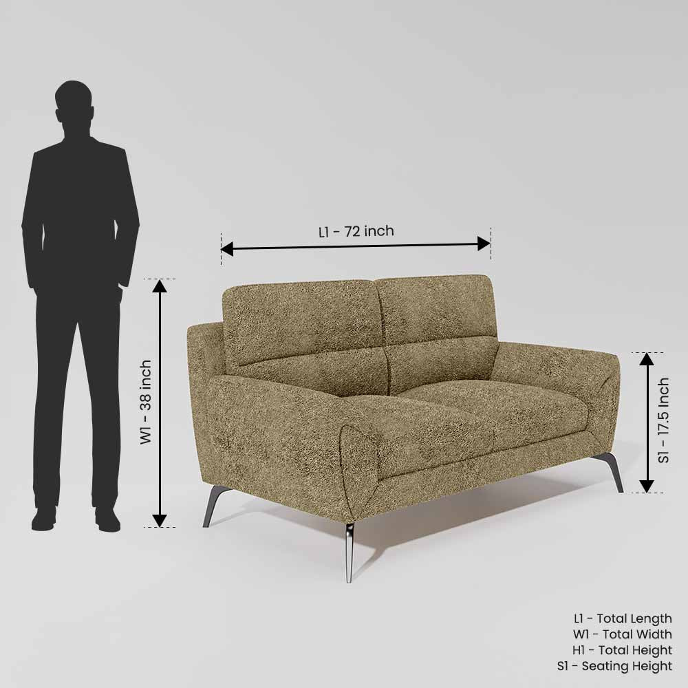 Octave 2 Seater Boucle Fabric - Irish cream - Image 7