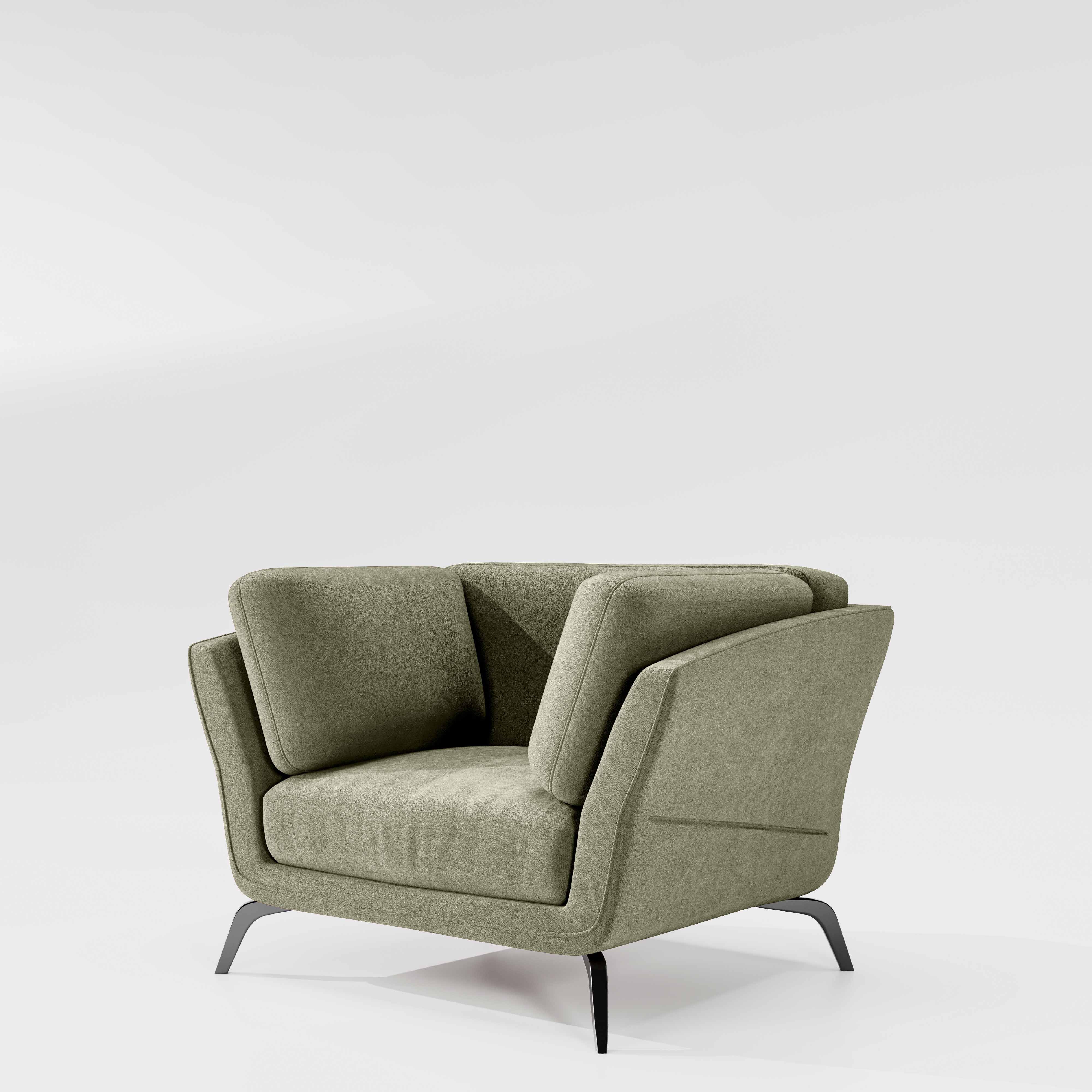 Symphony 1 Seater Water & Stain Repellent Fabric - Pistachio Shell - Image 4
