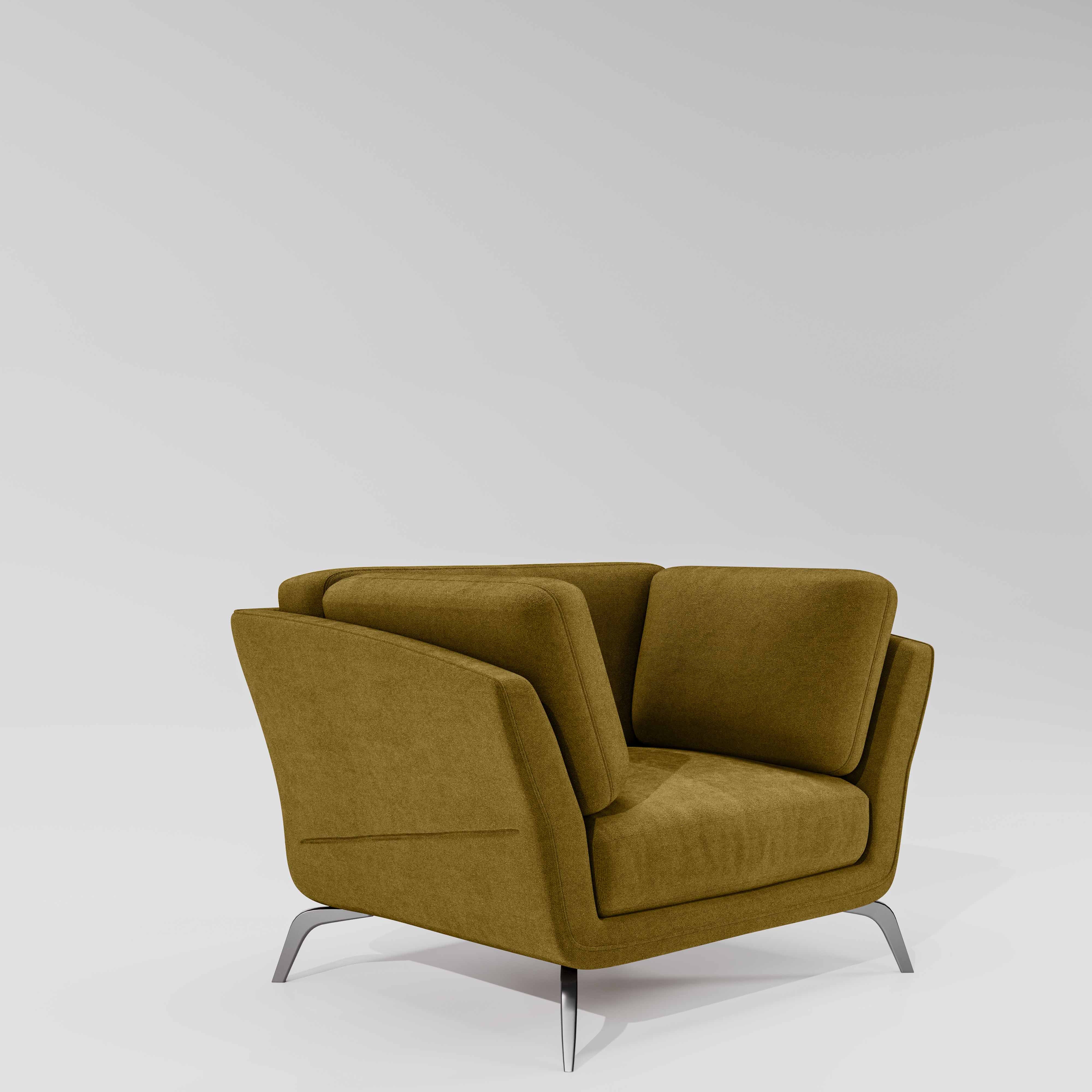 Symphony 1 Seater Water & Stain Repellent Fabric - Honey - Image 3