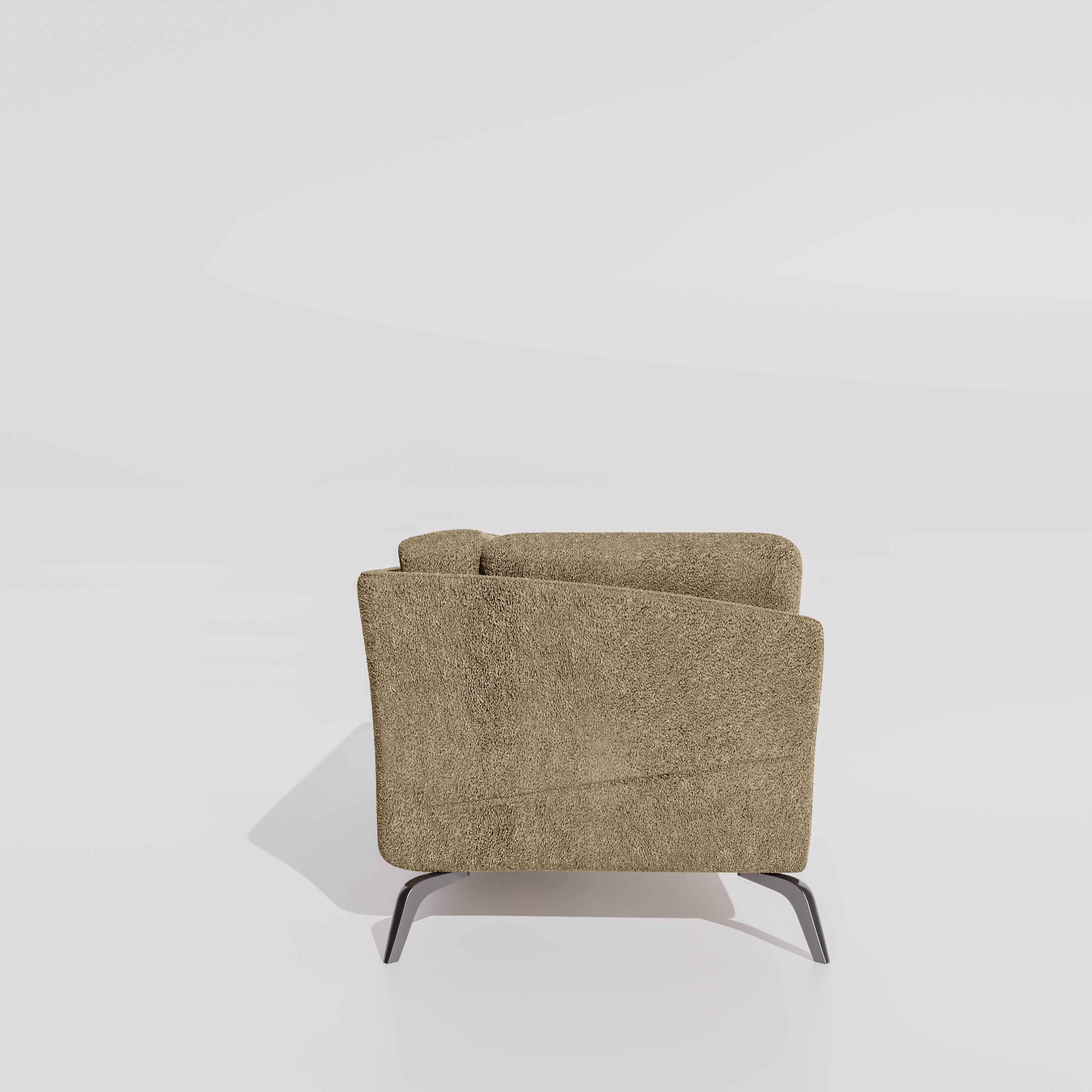 Symphony 1 Seater Boucle Fabric - Irish Cream - Image 5