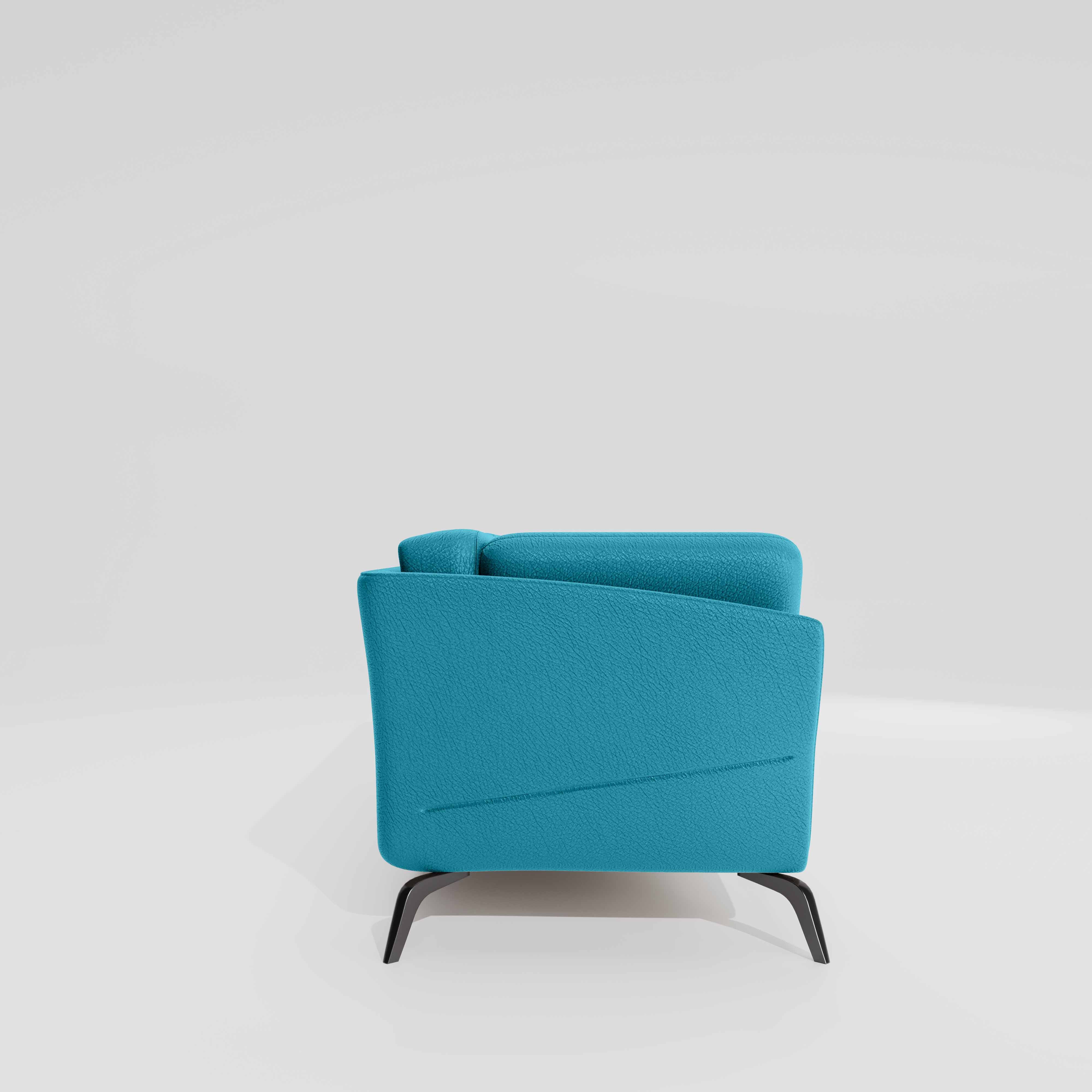 Symphony 1 Seater Suede fabric - Celestial Blue - Image 5