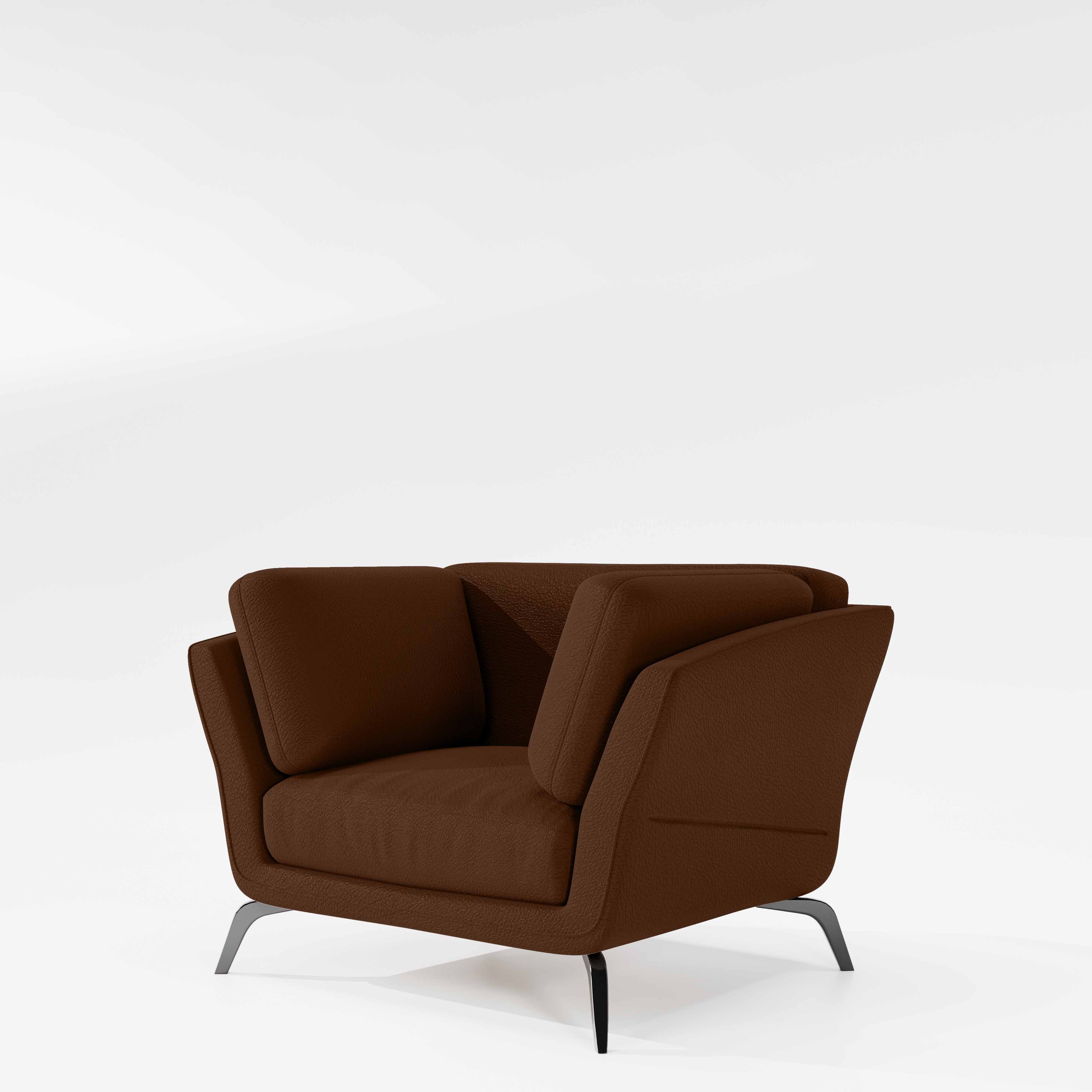 Symphony 1 Seater Suede fabric - Cappuccino - Image 4