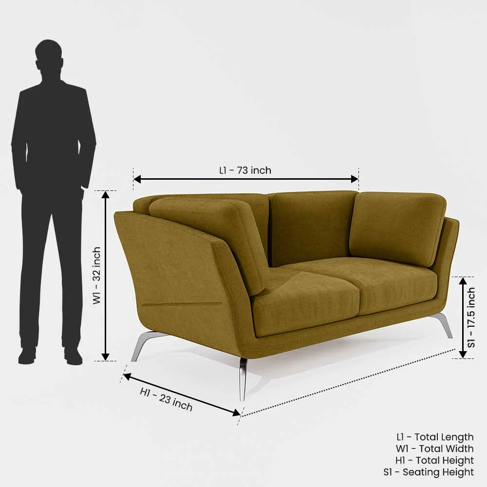 Symphony 2 Seater Water & Stain Repellent Fabric - Honey - Image 7