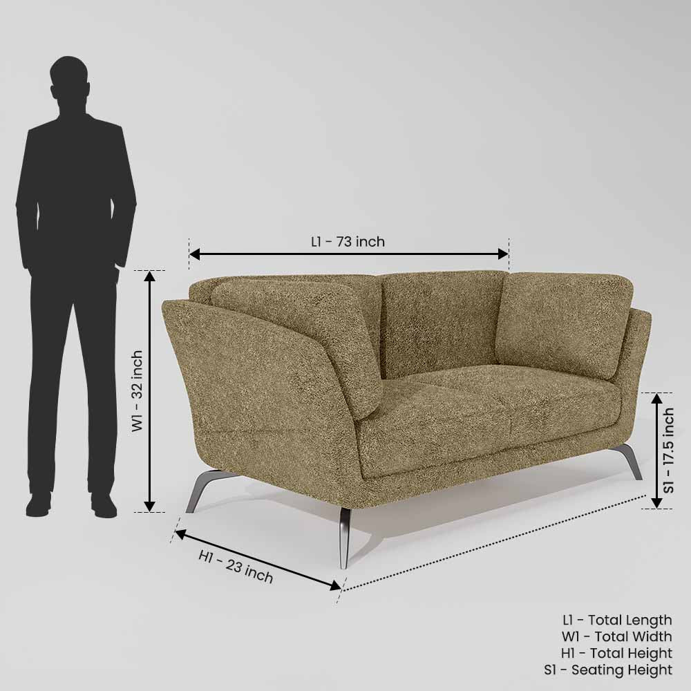 Symphony 2 Seater Boucle Fabric - Irish Cream - Image 7