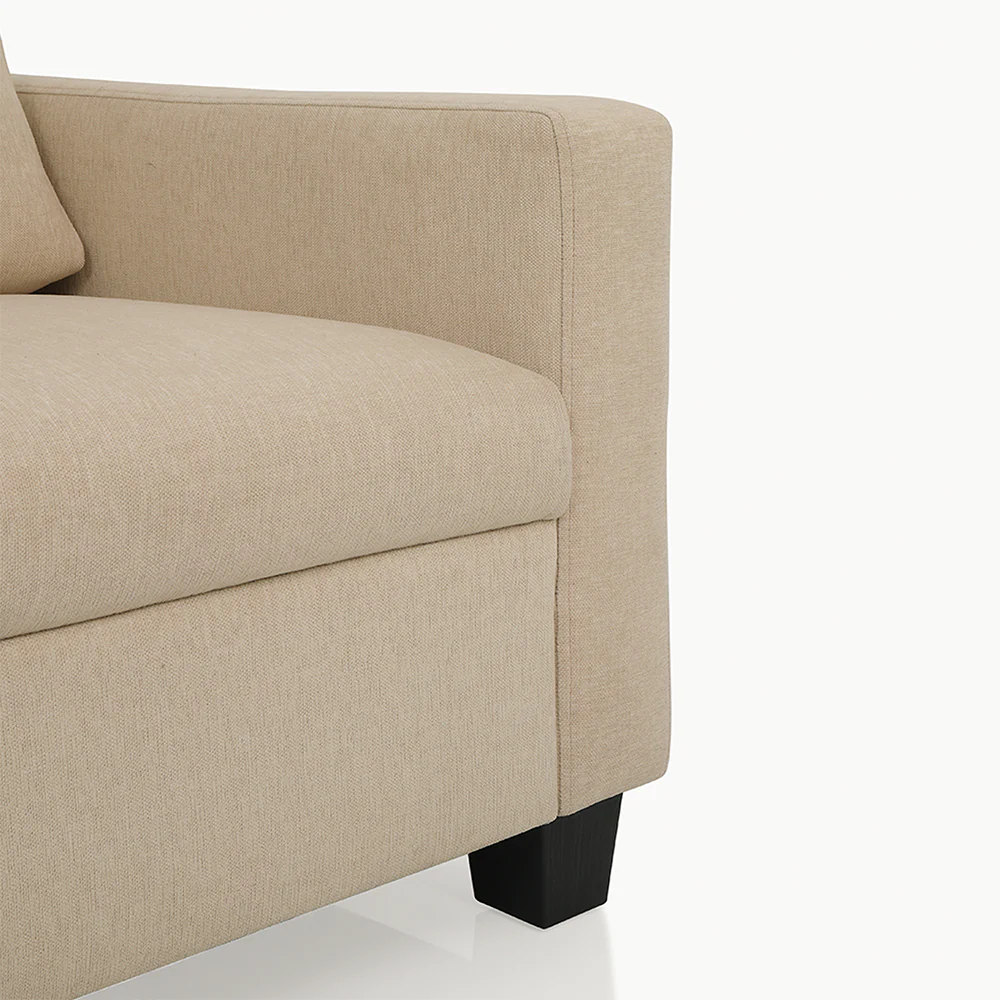 Ease Beige Fabric 1 seater sofa - Image 5