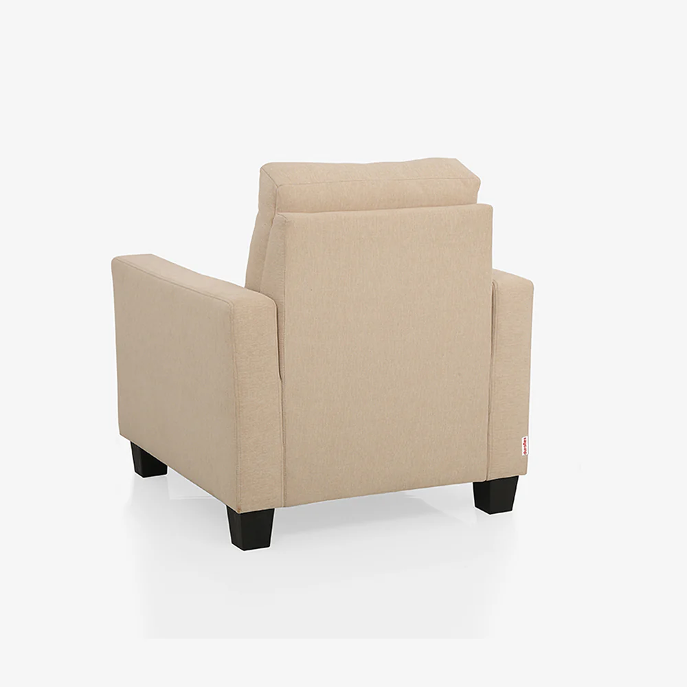 Ease Beige Fabric 1 seater sofa - Image 8