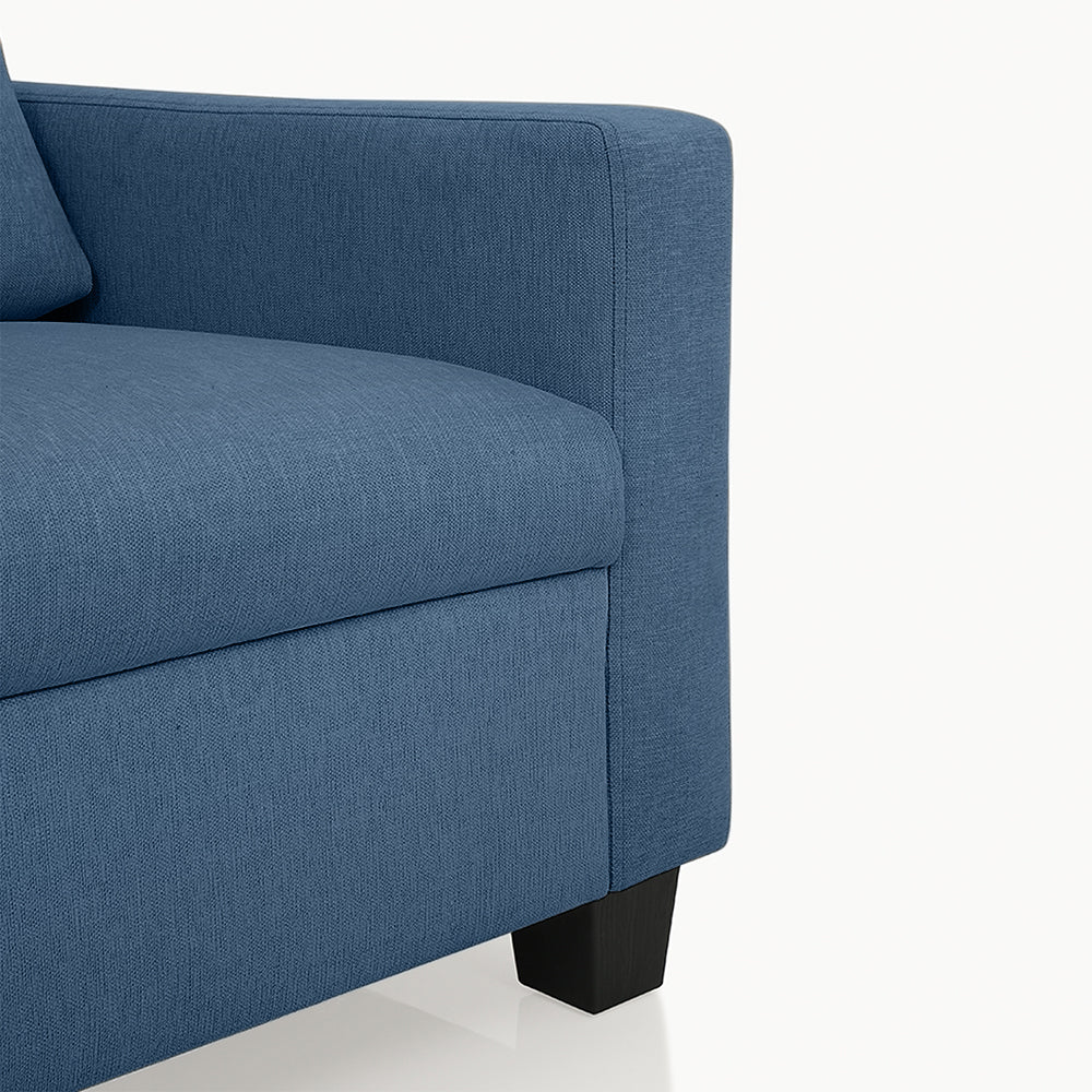 Ease Blue Fabric 1 seater sofa - Image 6