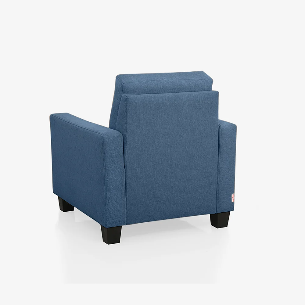 Ease Blue Fabric 1 seater sofa - Image 8