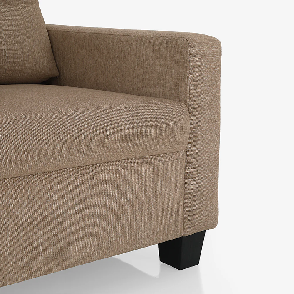 Ease Brown Fabric 1 seater sofa - Image 5