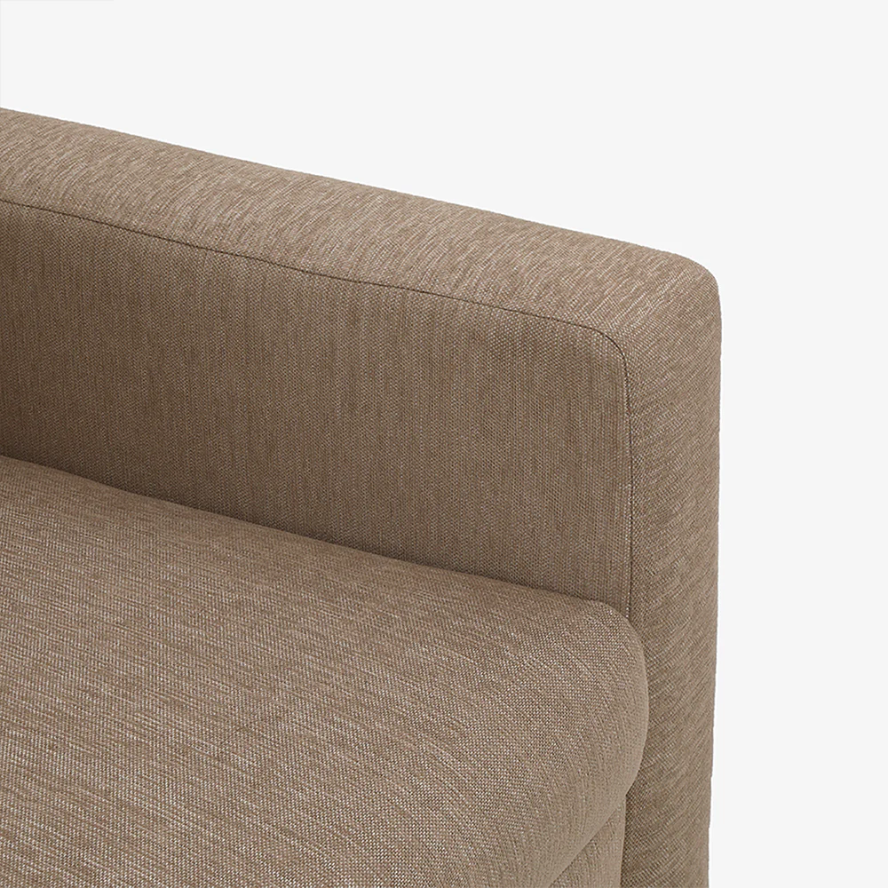 Ease Brown Fabric 2 Seater Sofa - Image 6