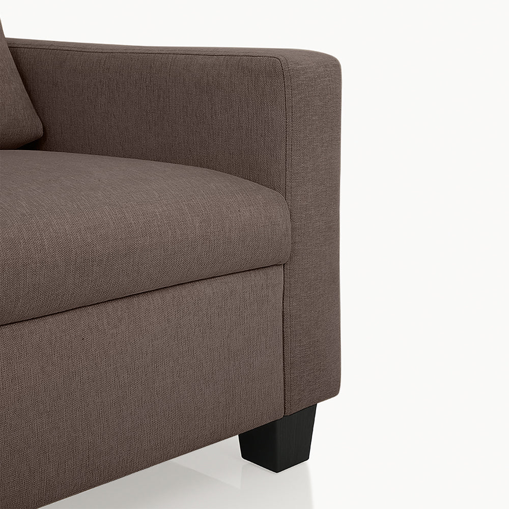 Ease Saddle Brown Fabric 1 seater sofa - Image 5