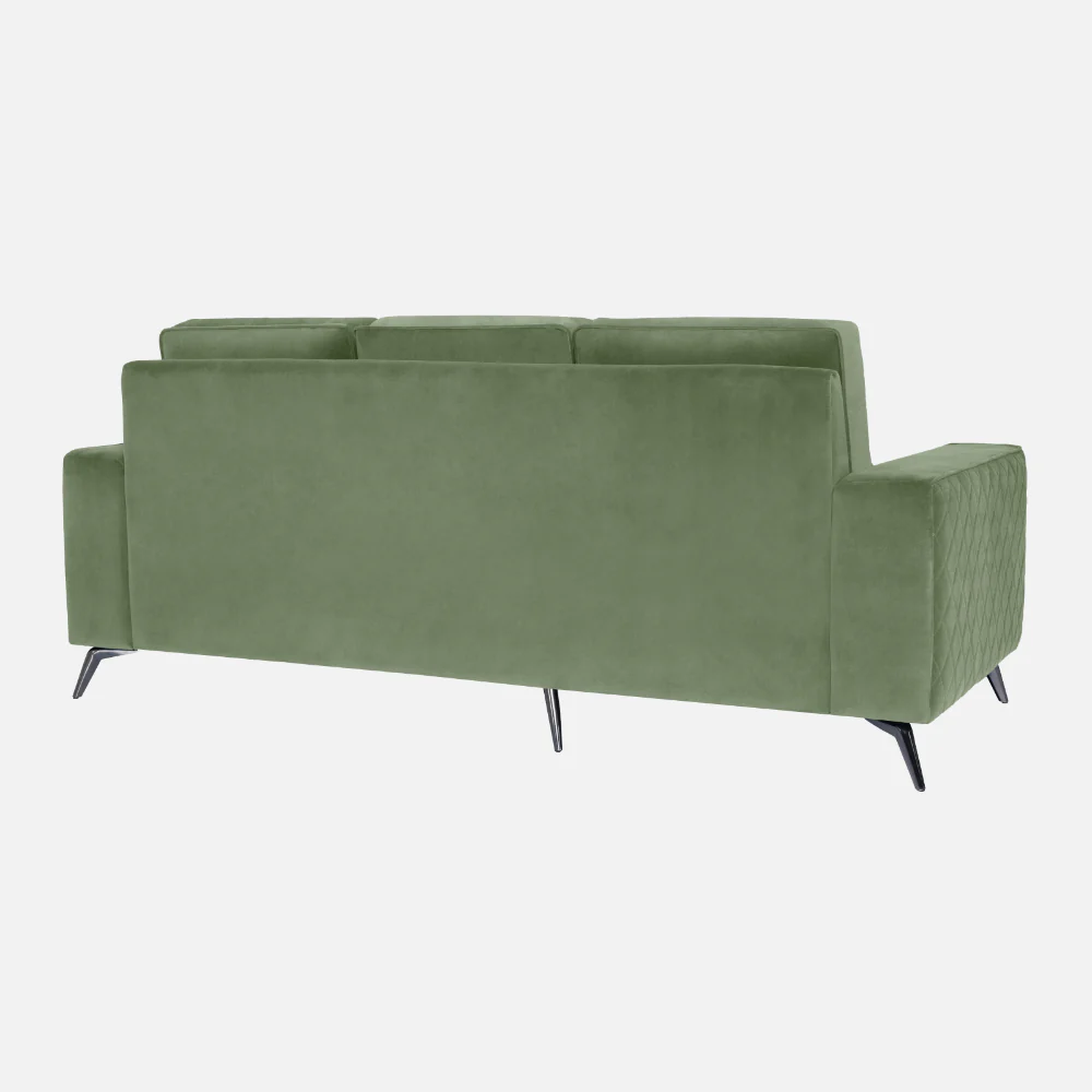 Eden Jade Green Fabric 2 Seater Sofa With Lounger - Image 10