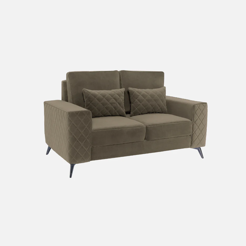 Eden Quartz Brown Fabric 2 Seater Sofa - Image 3