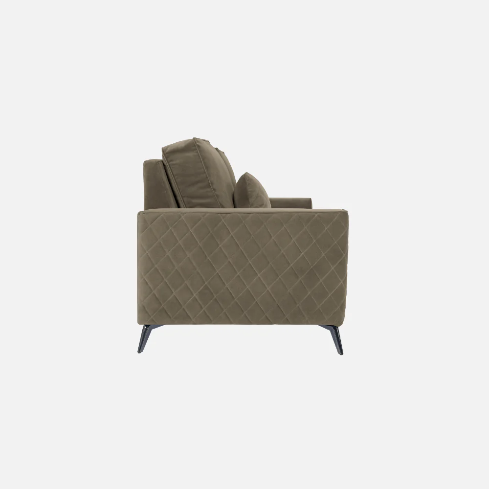 Eden Quartz Brown Fabric 3 Seater Sofa - Image 7