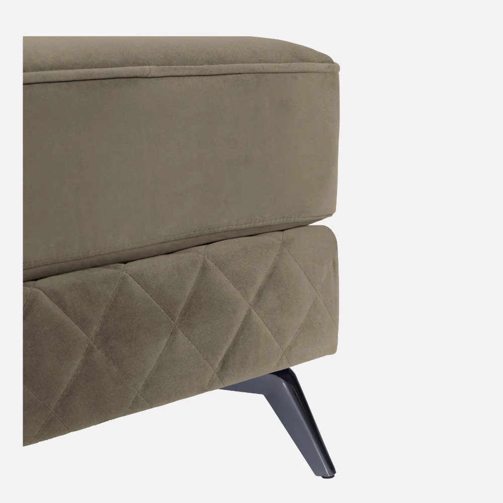 Eden Quartz Brown Fabric Ottoman - Image 5