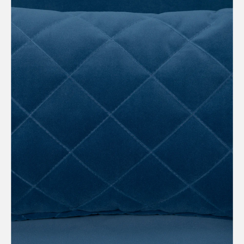 Eden Sapphire Blue Fabric 3 Seater Sofa With Lounger - Image 8
