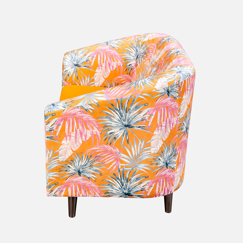 Meadow Mustard Palm Loveseat - Image 6