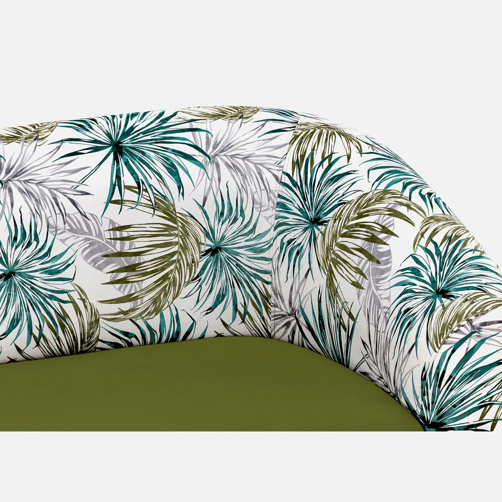 Meadow Kale Green Palm Loveseat - Image 5