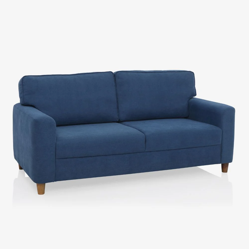 Utopia Blue Fabric 3 Seater Sofa - Image 3