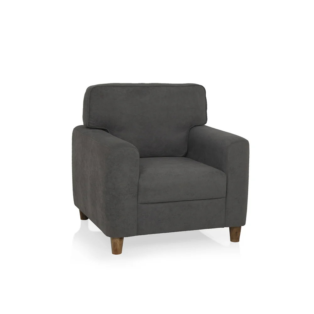 Utopia Grey Fabric 1 seater sofa - Image 3