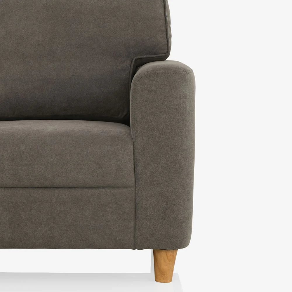 Utopia Grey Fabric 3 Seater Sofa - Image 7