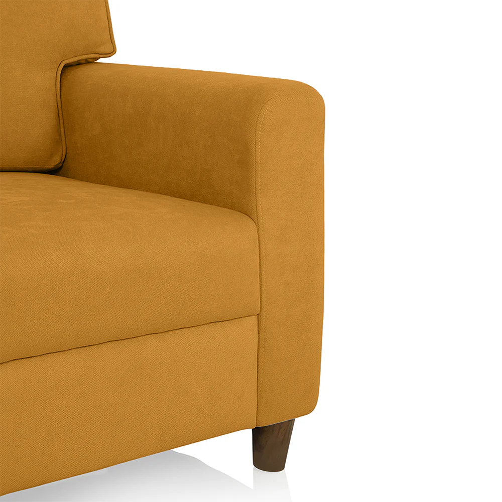 Utopia Yellow Fabric 1 seater sofa - Image 5