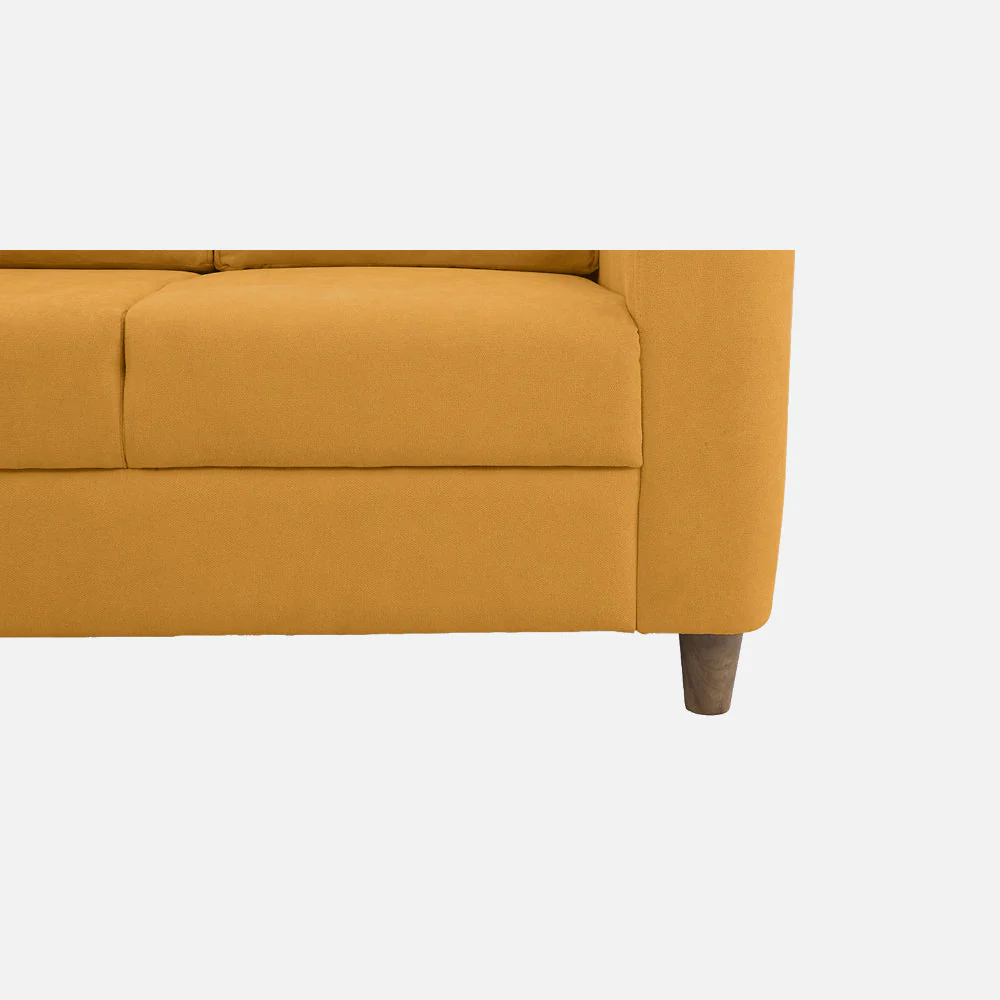Utopia Yellow Fabric 3 Seater Sofa - Image 5