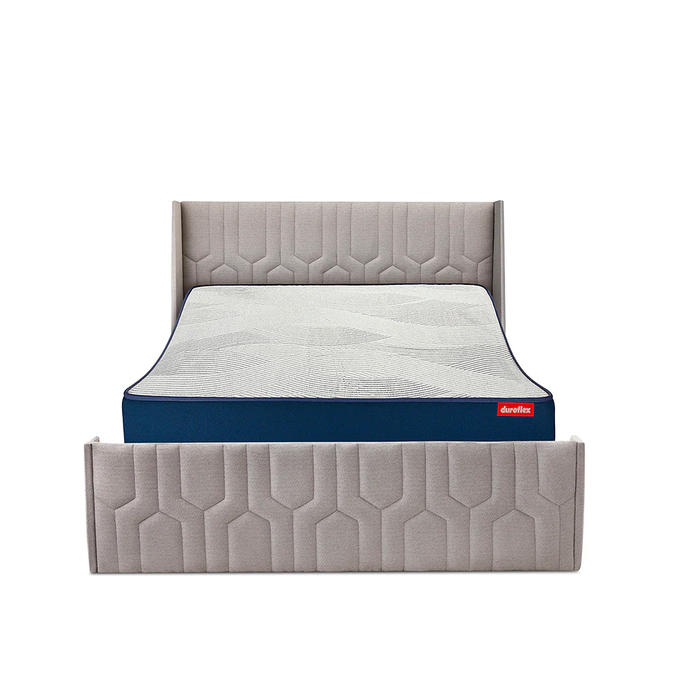 Wave Plus Adjustable Bed + Tranquil Upholstered Bed (Beige)+ Livein Duropedic Mattress 6" - Image 3