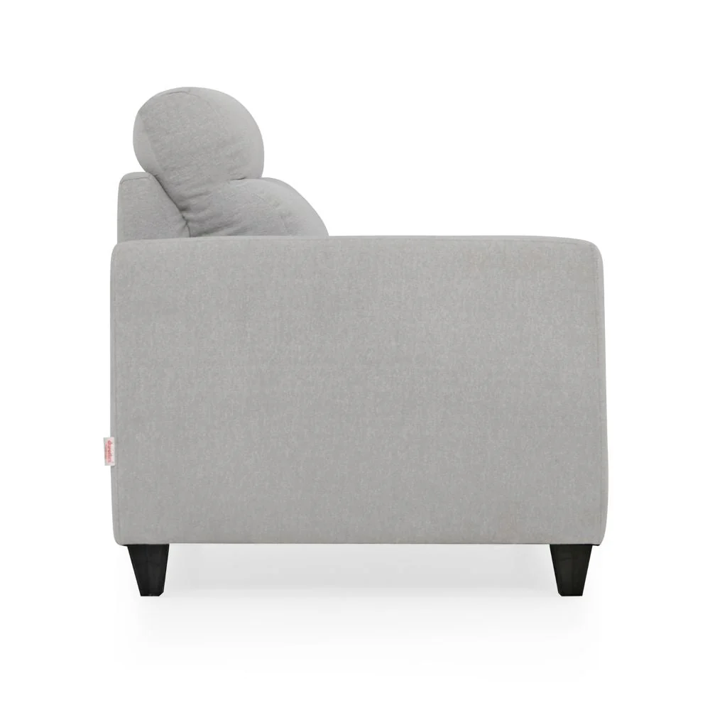 Zivo Plus Cloudy Gray Fabric 2 Seater Sofa with Lounger - Image 5
