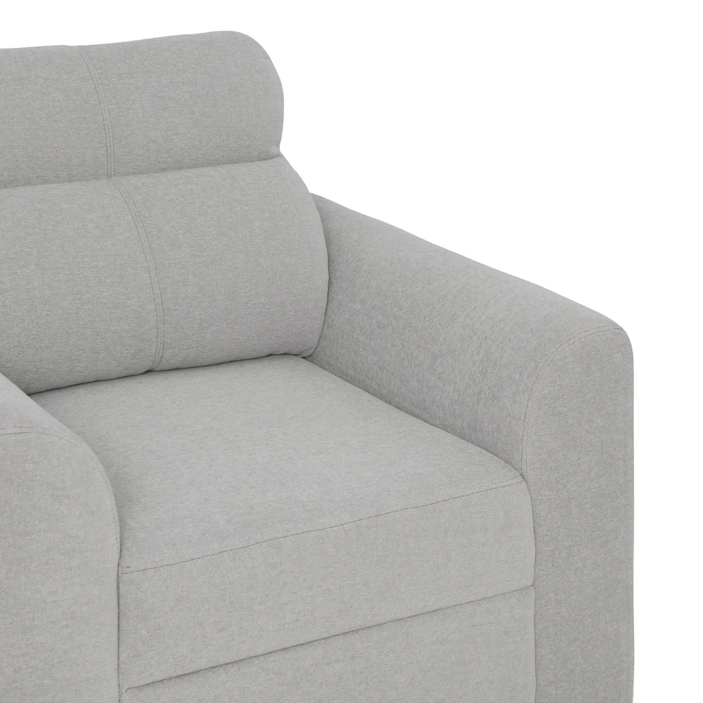 Zivo Plus Cloudy Gray Fabric 2 Seater Sofa with Lounger - Image 6