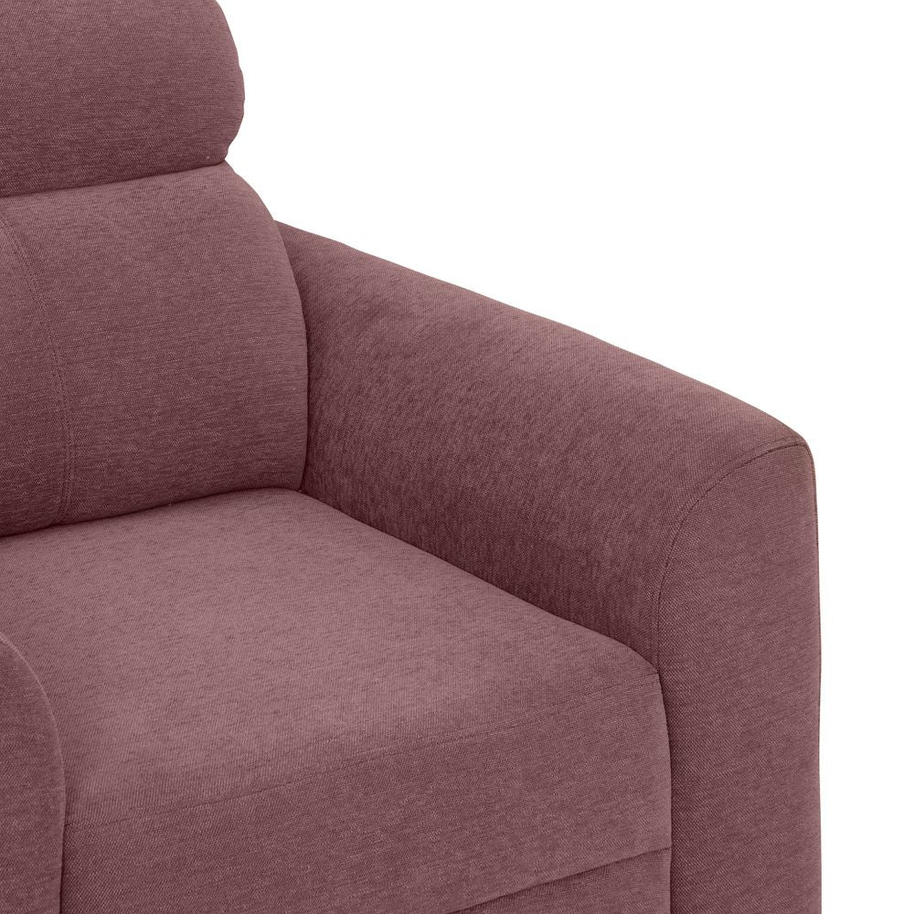 Zivo Plus Dusky Pink Fabric 2 Seater Sofa with Lounger - Image 6